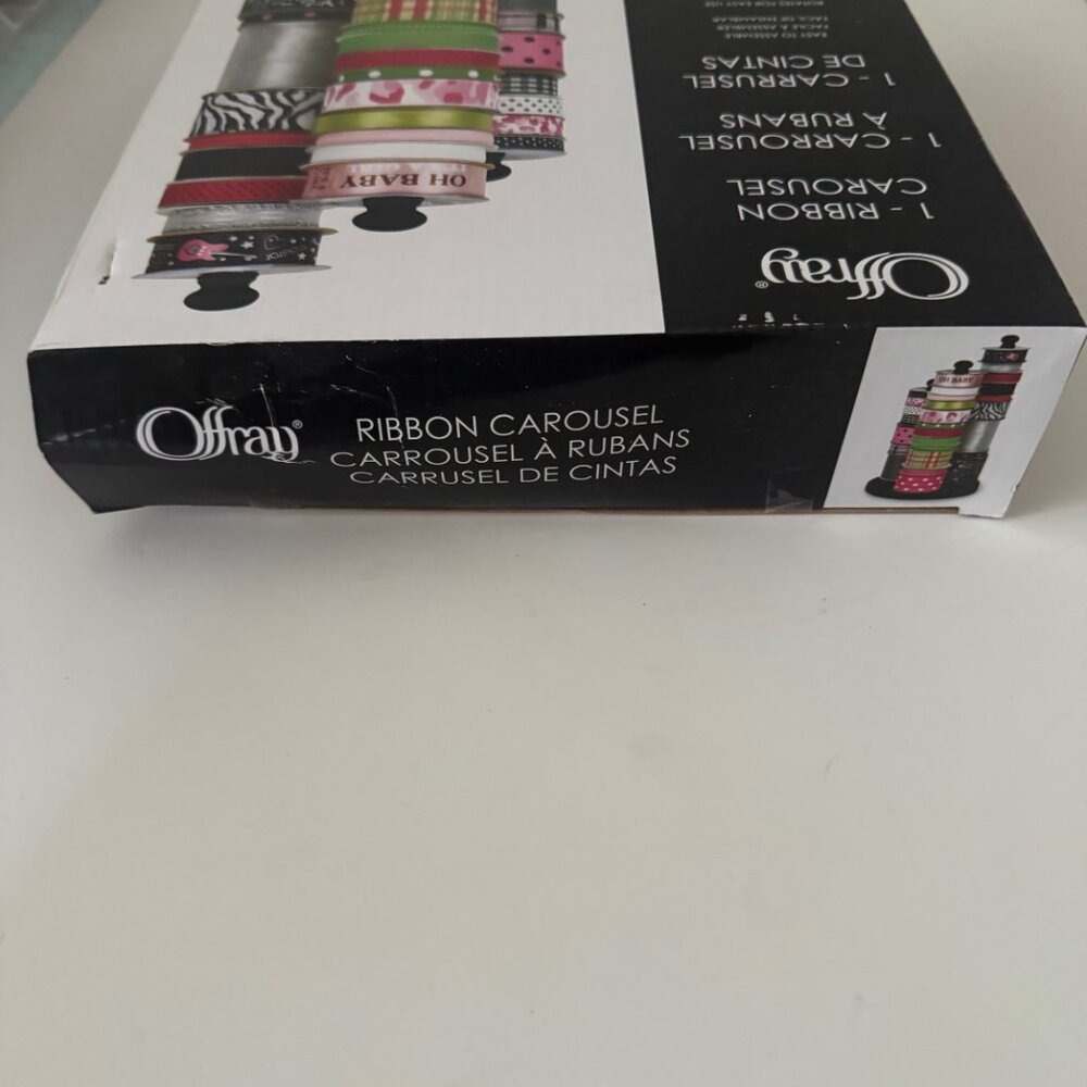 New Offray Ribbon Carousel Ribbon Holder New with Box Damage - Picture 8 of 14